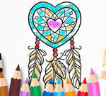 Coloring Book: Heart Dreamcatcher